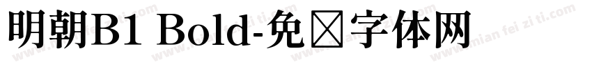 明朝B1 Bold字体转换